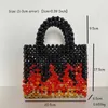 TOTEES 2024 Volcano Paern Beaded Baged Party Designer andBags for Women Exclusive andMade Andle PursesBeac Acrylic Toteh24219