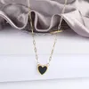 Pendentif Colliers Romantique En Acier Inoxydable Forme De Coeur Dames Collier Pour Femmes De Mariage À La Mode Bande De Fiançailles Bijoux Cadeau Réglable