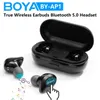 Mobiltelefonörlurar Boya BY-AP1 True Wireless Earuds Bluetooth 5.0 Headset Hi-Fi Stereo för smartphone Inbyggt Mic Work Running Travel Gym YQ240219