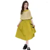 Ensembles de vêtements Filles Été À Manches Courtes Topt Jupe 2Pcs 2024 Mode Enfants Vêtements Ensemble Enfants Costume Étudiant Streetwear Tenues