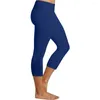 Yoga -outfits Women Splice workout Mesh Stitching Running Fitness Snel droge vaste vaste taille kalf Lengte broek Stretch Polyester Gym