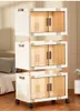 Clothes bag free installation folding locker sundries storage balcony bookcase bedroom floor shelf corner shelf