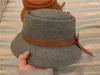 Basker 202409-2508689 Autumn Winter Fashion Solid Wool Belt Bowknot Lady Bucket Cap Women Leisure Hat