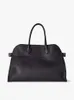 High end The * Row White Lily Same Margaux 15 Genuine Leather High Capacity Tote Bag Commuter Handbag Womens Bag