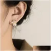 Stud Earrings Small Bee Pearl Ear Studs With Design Simple Cute And Fashionable For Women Drop Delivery Jewelry Dhrjk