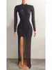 Bühne tragen Strass Kostüm Latin Dance Kleid Weibliche Professionelle Wettbewerb Für Frauen Mädchen Sexy Backless Roten Fransen Rock