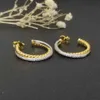 Luxus-Ohrringe Goldhaken-Ohrringe mit gedrehter Drahtschnalle aus Sterlingsilber mit 14-Karat-Gelbplattierung