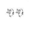 Hoop Earrings 2PC Little Huggies Tragus Piercing Girls Women Tiny Crystal Zirconia Pendant Cartilage Jewelry