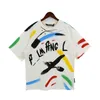 Designer Luxury Palmes Angels Shirt Mens Women Coconut Tree Couple Short Sleeve T Shirt Pattern Inkjet Graffiti Letter Printing Fashion Casual tops c36