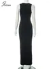 Casual Dresses Jokaa Fashion 3D Body Print Maxi Women Hipster Sexig O-Neck ärmlös Bodycon Dress 2024 Spring Party Night Clubwear