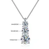 Knobspin D VVS1 Diamond Necklace For Woman Wedding Judely With GRA 925 Sterling Sliver Plated 18K White Gold 240123