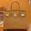 Tas Bk Tote Volledig met de hand gestikt Origineel Fabriek Epsom Palm Leren handtas Bk30 Luxe Leer Dames Goud Bruin