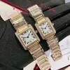 U1 Top-Klasse AAA Designer Luxus Gold Uhr Tank Frauen Catier Panthere Uhren Diamant Für Frau Quarzwerk Hohe Qualität Montres De Ultra Dünne Armbanduhr