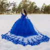 Królewskie Blue Vestidos de XV anos quinceanera sukienki aplikacje Kościał Księżniczki sukienki na 15 lat urodziny