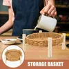 Dinnerware Sets Imitation Rattan Fruit Bowl Bread Baskets Round Woven Plate Coffee Table Tray For Serving Platter Storage Trays