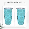 Tumblers Hamsa Mão de Fatima Paisley Tumbler isolado com tampa de palha Amuleto Símbolo Vácuo Viagem Térmica Caneca Carro Garrafa Copos