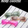 Lunettes de soleil mode classique été Vintage petit cadre carré UV400 pour les femmes rétro Punk Rectangle lunettes de soleil lunettes nuances