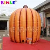 wholesale 5mH (16.5ft) artificial inflatable pumpkin tent for halloween decoration outdoor event orange stage tunnel with blower