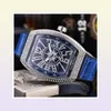 2022 Mens Watch Movement Movement يشاهد Rubber Watchband Shinning Diamond ICD Out Stainless Steel Case Watch for Men Lifestyle Wat9747482