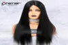 Silk Base Lace Front Wigs Middle Part Yaki Straight 150 Density 100 Brazilian Remy Hair Wigs99140752093218