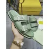 Designer sandaler män kvinnor äkta läder sandal mocka tofflor tjock botten sommar flip flops platt skor mode strand kvinnor och män f brev drag 35-44