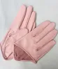 Women039s Natural Sheepskin Leather Solid Pink Color Half Palm Gloves Female äkta läder Fashion Short Driving Glove R1171 2799529