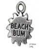 2021 Antique Silver Plated Beach Bum Flower Charms Engraved Letters DIY Jewelry Making7896458