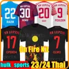 23/24 RB Openda Leipzigs on Fire Soccer Jerseys 2024 Sesko Rbl Football Shirts Olmo Xavi Poulsen Baumgartner Raum Laimer Men Kids Kits 3rd Bule Vest Jersey