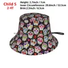 Berets Brightly Colored Sugar Skulls On A Black Background Bucket Hat Sun Cap Day Of The Dead Calavera Mexico Mexican Dia De