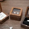 Jewelry Pouches Hexagon Square Romantic Gift Box Wedding Bead Case Presentation Ring Bearer Wooden Storage