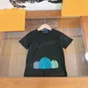 Crianças verão tshirt designer marca padrão impresso crianças preto branco topos meninas meninos manga curta vários estilos camisetas de algodão sdlx