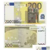 Altre forniture per feste festive Prop Money Toys Uk Euro Dollar Pounds Gbp British 10 20 50 Commemorative Fake Notes Toy For Kids Chri Dh85W