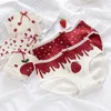 Women's Panties 2024 Underwear Cartoon Cotton Sweet Breathable Lovely Strawberry Briefs Girls Underpants Skin-Friendly Lingerie