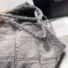 2023 Denim Grand sac à provisions fourre-tout concepteur femme fronde corps le plus cher sac à main avec chaîne en argent Gabrielle QuiQ