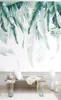 カスタムPOの壁紙レトロトロピカルな熱帯雨林のパームバナナの葉の壁壁画カフェレストランの背景3D壁紙6765983