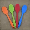 Spoons Sile Kitchen Bakeware Utencil And Scoop Cooking Tools Utensils Drop Delivery Home Garden Dining Bar Flatware Dhwtj