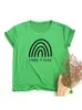 Women's T Shirts St Patricks Day Happy and Lucky Women harajuku kortärmad t-shirt sommar rolig grafisk tees kvinnlig festkläder gåva