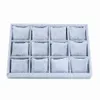 Stackable 12 Girds Jewelry Trays Storage Tray Showcase Display Organizer LXAE Watch Boxes & Cases297A