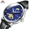 2024 QC TEVISE Herren Uhren Mondphase Tourbillon Uhr Casual Leder Sport Armbanduhr Männliche Uhr Relogio Masculino