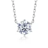 Mode Temperament S925 Silber Eine Halskette Frauen High Carbon Diamant Olive Diamant Schlüsselbein Kette 240118
