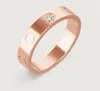 4 mm 5 mm 6 mm Titanium Allaire en alliage argenté Love Ring Mens and Womens Rose Gold Fashion Vis Bijoux Designer Couple de luxe Promesse jamais Fade Pas ANNALES ALLÉGIQUES