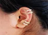 10 paires de petites boucles d'oreilles rondes tendance pour femmes, plaquées or et argent, 2 rangées de strass, boucles d'oreilles à clip sans perçage Acc2028073