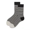 Women Socks Retro Minimalist Versatile Stripe Comfort Cotton Breathable Colorful Grid Casual Short Crew Middle Cylinder