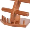 Sieradenzakjes Houten Armbandhouder Standaard Bruin 3-laags Bangle Rack Display Voor Dame Badkamer Winkel Slaapkamer Duurzaam