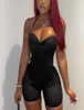 Women039S TrackSitus Hirigin Low Cut Camis Bodysuit and Mesh Biker Shorts Sets Women Dwuczęściowe stroje sportowy pasek BodyCon SUM2749550