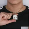 Hänge halsband Trap House Pendant Halsband Män isade ut kubiska zirkoniumkedjor Kopparmaterial Hip Hoppunk Gold Sier Color Charms Je Dheb6