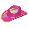 Berets LED Light-up Cowgirls Hat Bride Wedding Po Costume Props Summer Outdoor Woman Girl Multi-color Can Choose