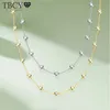 TBCYD 345mm D Color Choker Necklace For Women S925 Silver Round Cut Diamond Bubble Neck Chain Party Jewets Gifts 240123