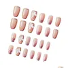 Kunstnagels Roze Vlinder Kunstmatig Duurzaam Herbruikbaar Niet gemakkelijk Vervormen Voor Nail Art Meisjes Make-up Oefening Drop Delivery Gezondheid Schoonheid Ot7Uq