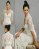 2016 Vintage Bridal Wraps Half Sleeves Bridal Coat Lace Jackets Wedding Capes Wraps Bolero Jacket Wedding Dress Wraps Plus Size8043686846